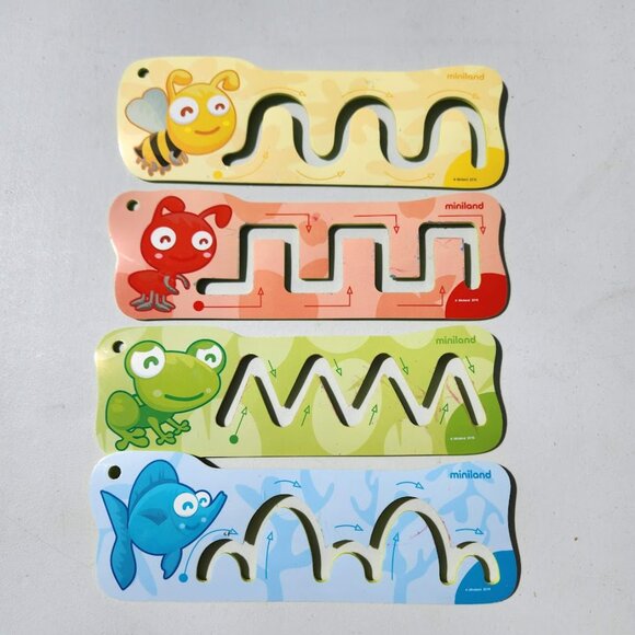 Miniland Pre-writing Patterns Stencils Template Preschool Learning Activities - Picture 9 of 10